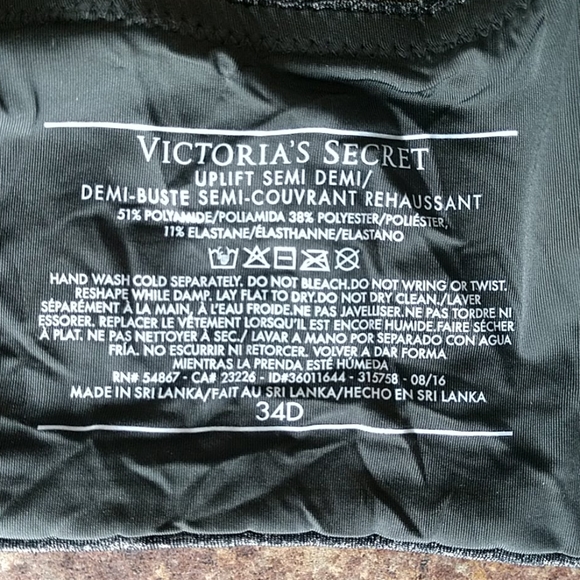 Victoria's Secret Uplift Semi/Demi 34D - Picture 3 of 3